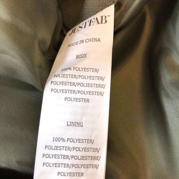 JustFab Lapel-less Olive Green Fitted Blazer - Picture 6 of 10